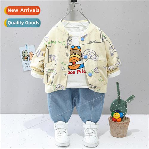 2023 Spring New Boys Jacket Not Hooded Spring Zipper Shirt J