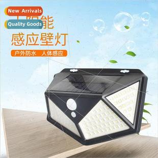LED solar sensor sides landsc body 100 light Four wall