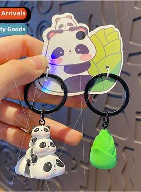 Couple buttons you take shoot na panda keychain female creat