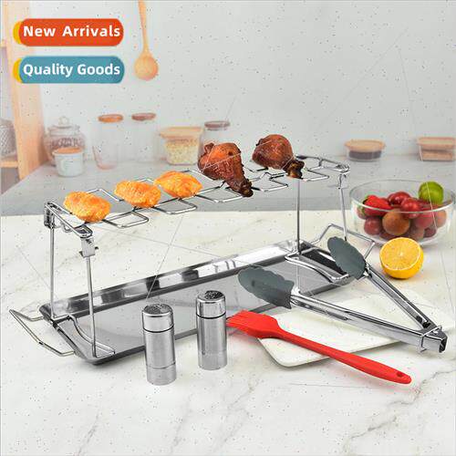 Barbecue Grill Baking Chicken Thigh Rack with Grill Pan Stai