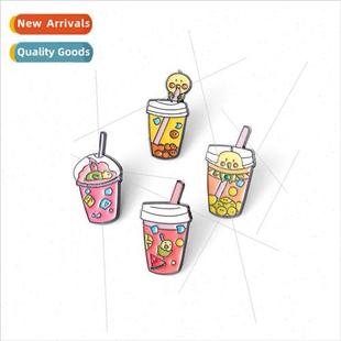 Pin Milk Cup First Autumns Badge Metal Tea Drinking Birdie