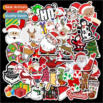 50 Christmas themed -repeating luggage stickers waterproof g