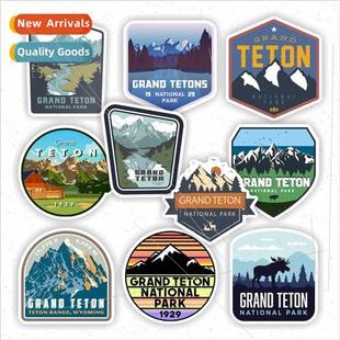 Large 10cm Outdoor Graffiti Sticker Grand Teton  Park