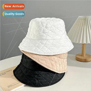 fashion fishermans small simple face plaid show Korea hat