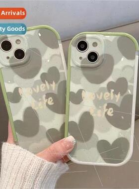 Small fresh green graffiti love 适用 apple 13 new iphone12/1