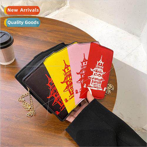 pu chain personalized tower bag female new fashion texture g