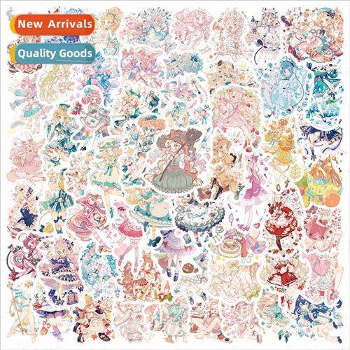 60 pcs of secondary cute girl colorful graffiti stickers lug