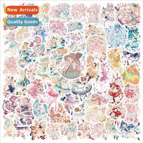 60 pcs of secondary cute girl colorful graffiti stickers lug