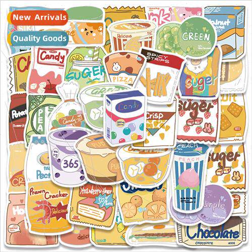 40 cartoon food snacks cute stickers luggage books cell phon