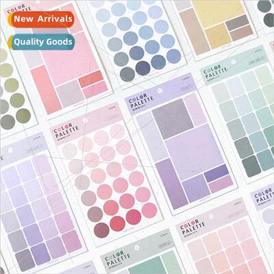 A136 Multifunctional Colorful Label Stickers 4pcs in Round S