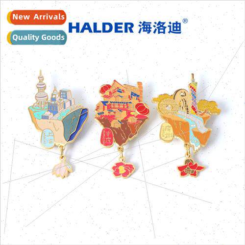 City Humanities Landmarks Shanghai Chongqing Badge Tourism H