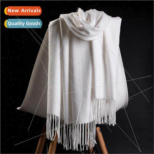 2022 solid color imitation cashmere scarf female winter Kore