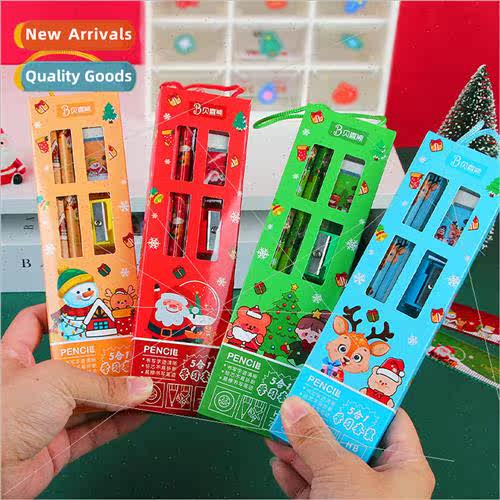 Childrens Christmas pencil stationery handheld 5-in-1 learni