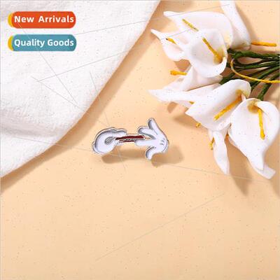 Shrimp Skin Gloves Purse Mouth Organ Metal Badge Clothing Ac
