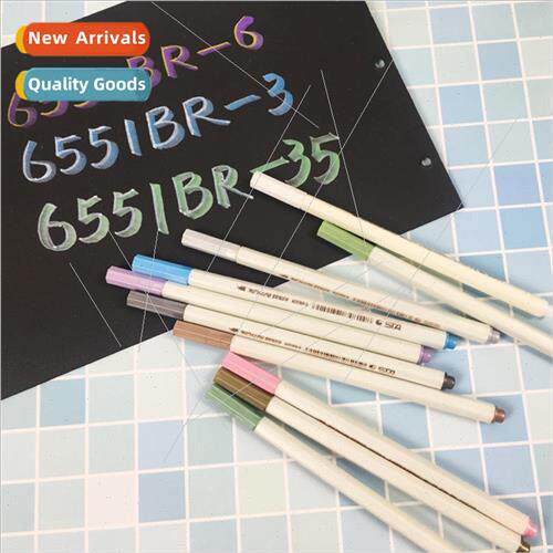 Sta STA6551Brush Brush Metallic Paint Pens 10 Colors Pearles