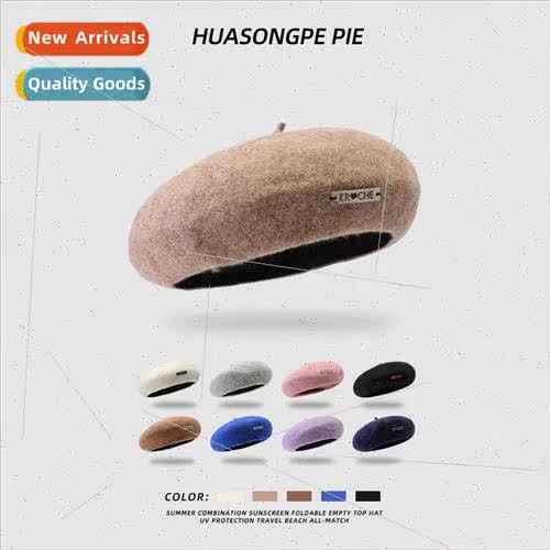 Anti-cashmere beret female show face small fall and winter h