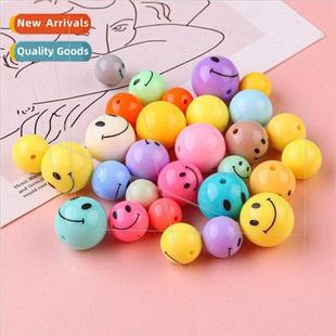 beads necklace diy Acrylic handmade smiley childrens round