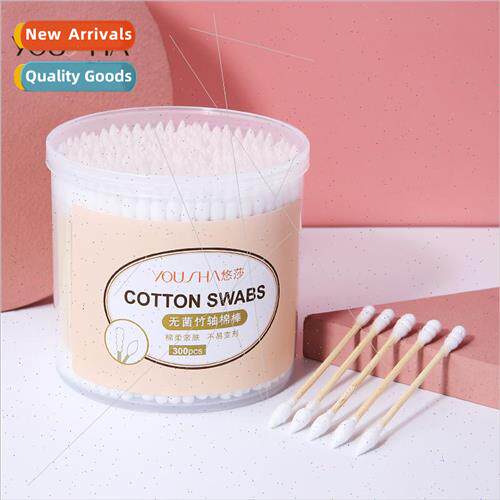 Yusa 300pcs cotton swabs bamboo shaft tip + spiral head comb
