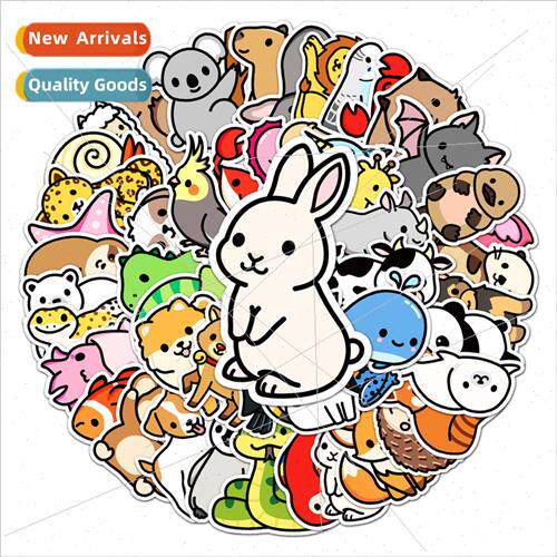 50 cartoon animal luggage stickers creative nd waterproof su