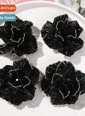 Dark wind temperament multi-layer camellia petals diy handma