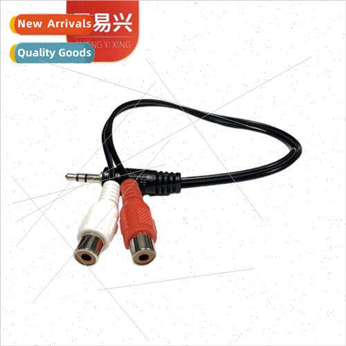 One in two audio cable 3.5 to double lotus 3.5mm stereo male