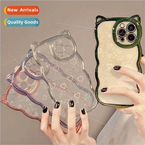 Laser plating wave cat ears 适用 iphone13Promax Apple 12 pho