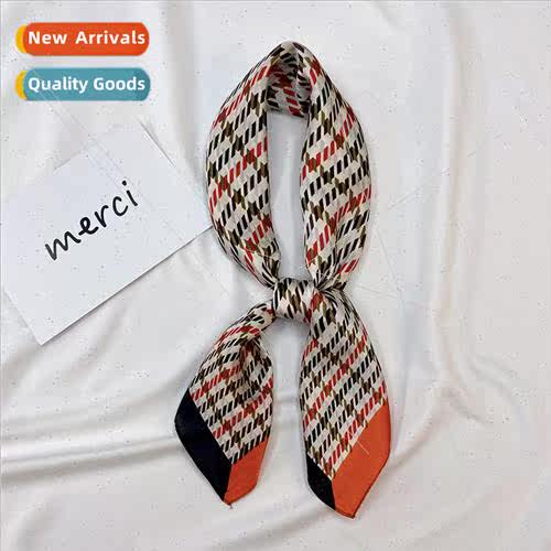 Thousand birds nest small square scarf silk scarf hair band