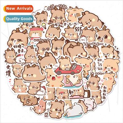 50 cute cartoon deer graffiti stickers suitcase guitar car c