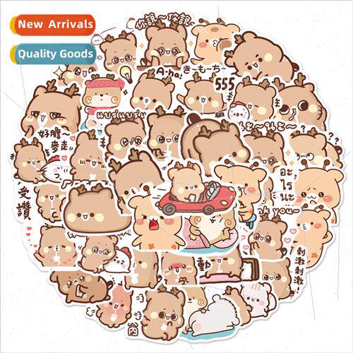 50 cute cartoon deer graffiti stickers suitcase guitar car c