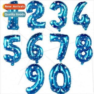 balloon birthday blue baby film aluminum numbers inch
