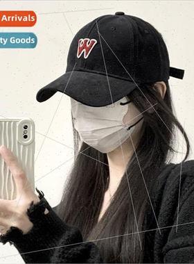 Baseball cap female fashion new big head circumference lette