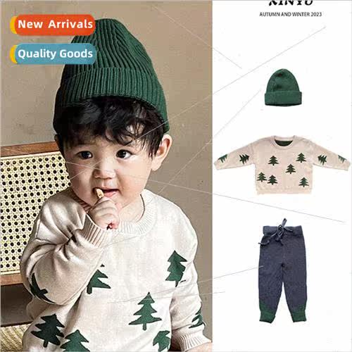 Childrens a class Christmas sweater fall and winter baby men