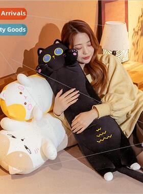 Cartoon cat long pillow plush toys 适用 girls home cushion s