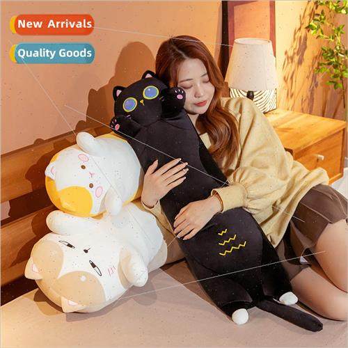 Cartoon cat long pillow plush toys 适用 girls home cushion s
