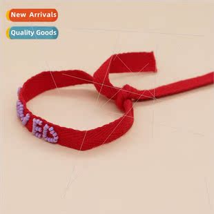 ethnic rice beads America love Nepalese webbing bracele new