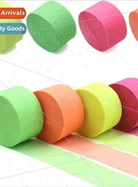 8 rolls/pack fluorescent colorful crinkle paper rolls set fl
