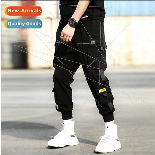 functional wind work pants mens spring and summer loose hip-