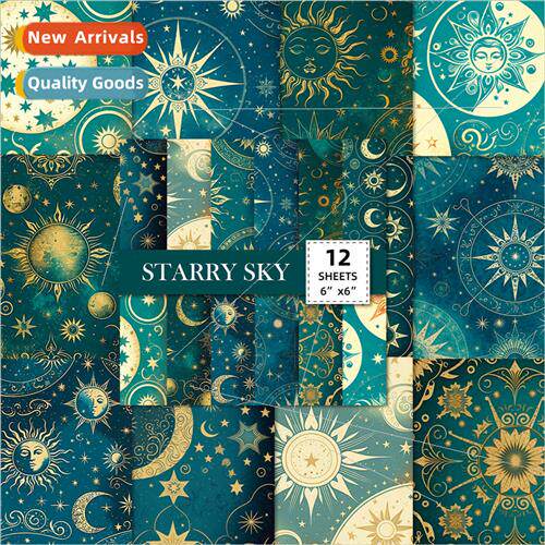 12pcs/pack tarot card starry sky background paper DIY dreamy