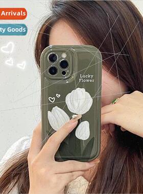 适用 iphone13pro max tulip flower apple 12 phone case 11 pre