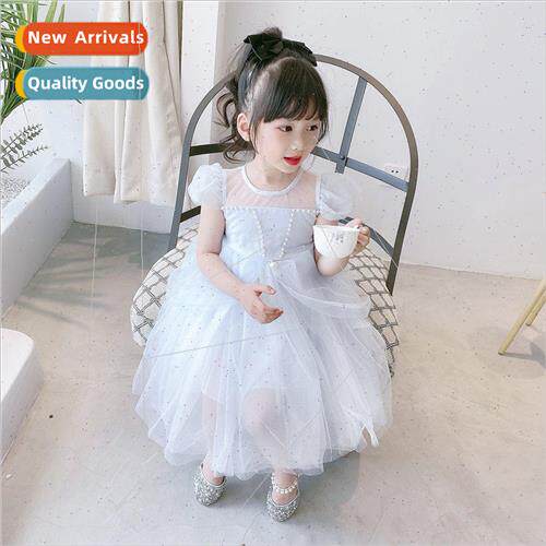 Very Fish 2023 Girls Summer New Princess Puffy Dress Childre