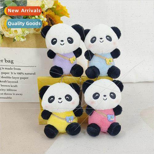 Cute cute small panda plush toy keychain creative bear penda