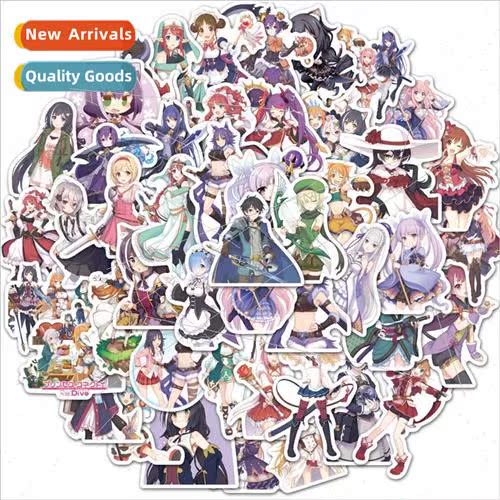 50 anime handbook princess link Re:Dive doodle stickers lugg