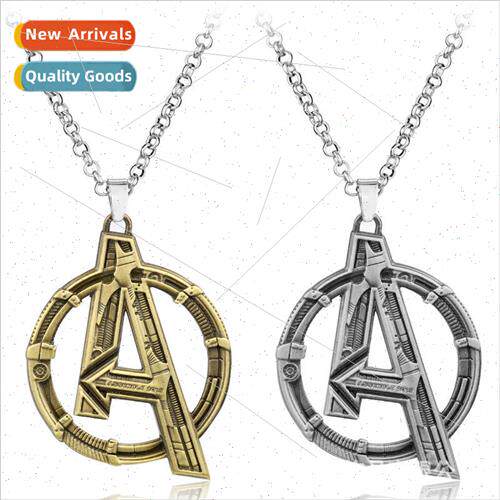 Movie Avengers A  Necklace Exaggerated Vintage Letter Pendan