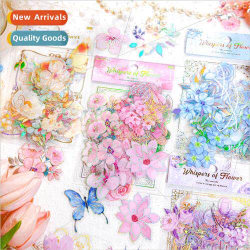 pvc sticker packs flower language vintage stamping plants fl