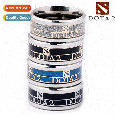 Jewelry game  DOTA2 stainless steel ring inlaid blade tower