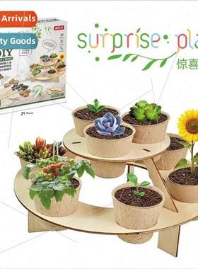 Childrens gardening planting set science planting observatio