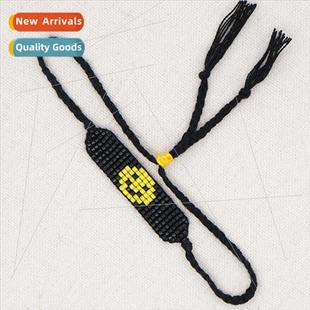 woven smiley punk Beaded female beads bracelet simple rice