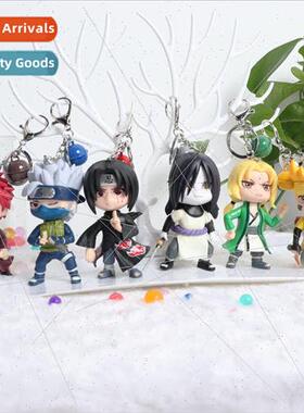 6 Q  of Naruto small handle keychain Naruto Sasuke Kakashi o