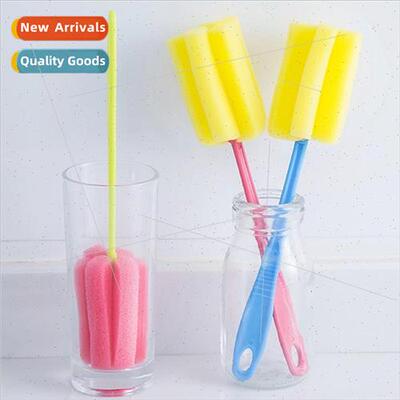 Cup brush sponge head bottle brush multifunctional long hand
