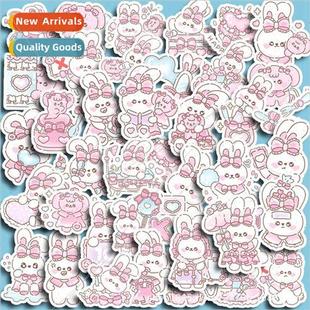 not repeated girl handbook hea cute stickers rabbit